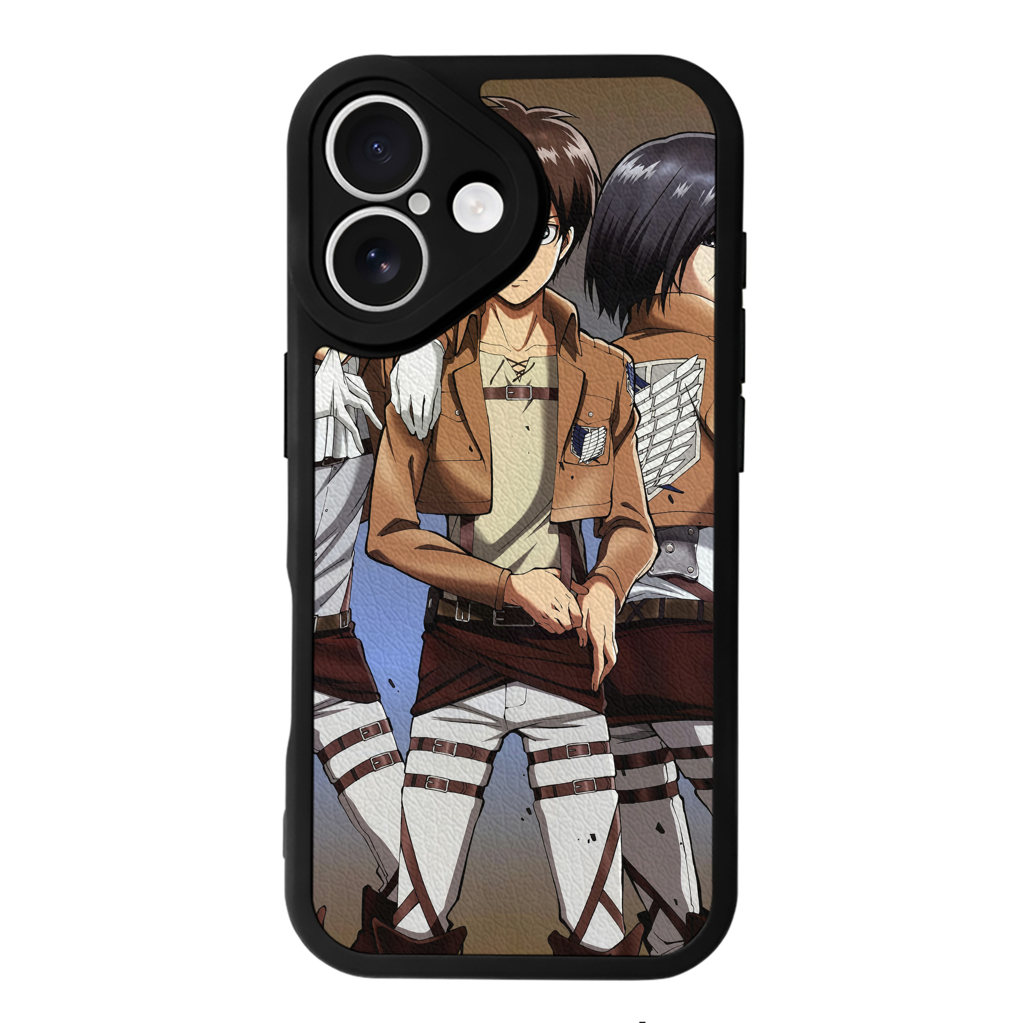 （画像用） 進撃の巨人 Attack on Titan 【iPhone 16シリーズ対応】シリコンスマホケース（レザー調） 材質：シリコン